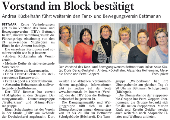 Vorstand im Block bestätigt - Braunschweiger Zeitung 2.3.2011